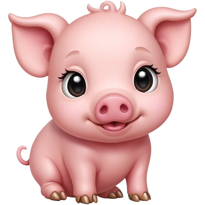 Сute baby pig emoji