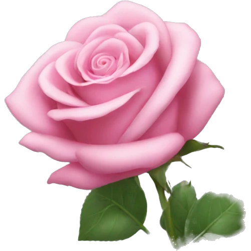 Pink rose emoji