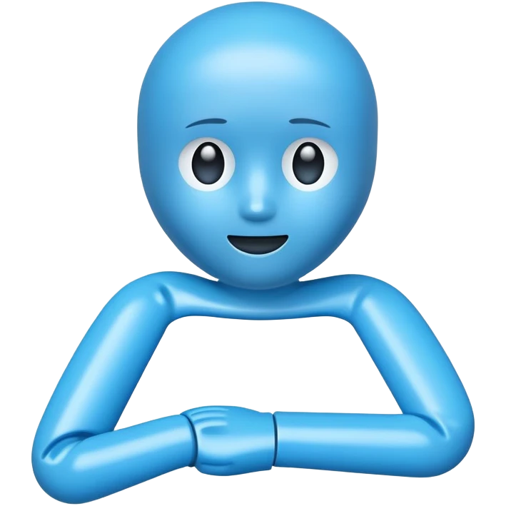 blue dummy emoji