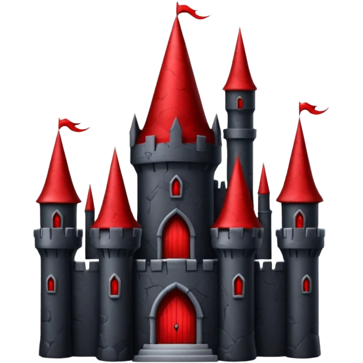 Dark Vampire Castle with the colors red and black emoji