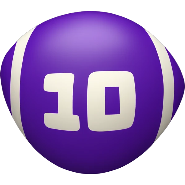 Football shaped purple spot on skin emoji