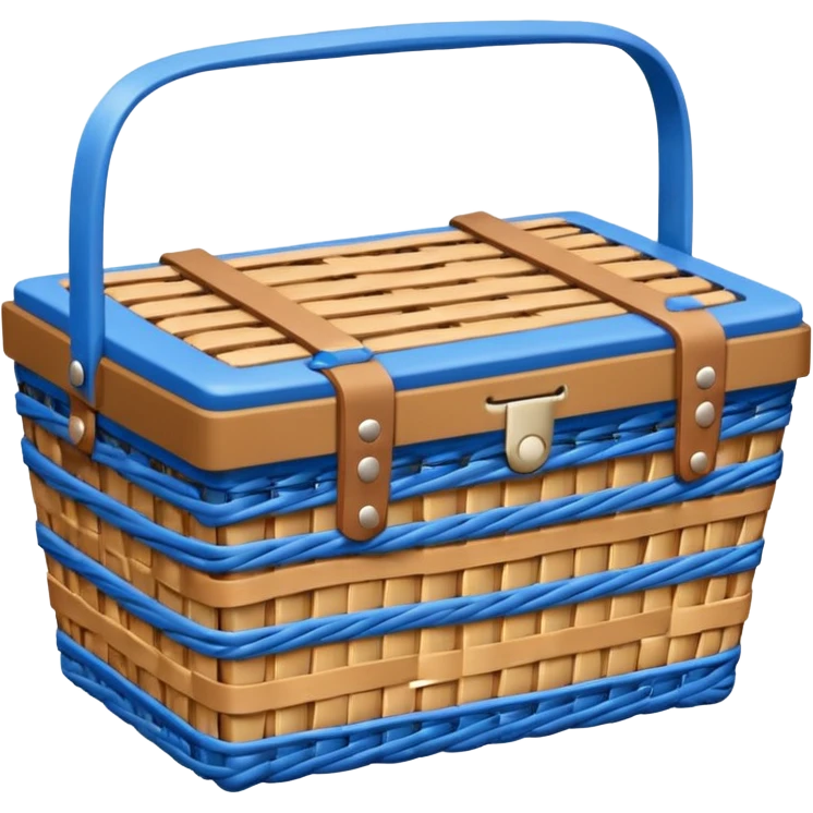 Picnic basket blue emoji