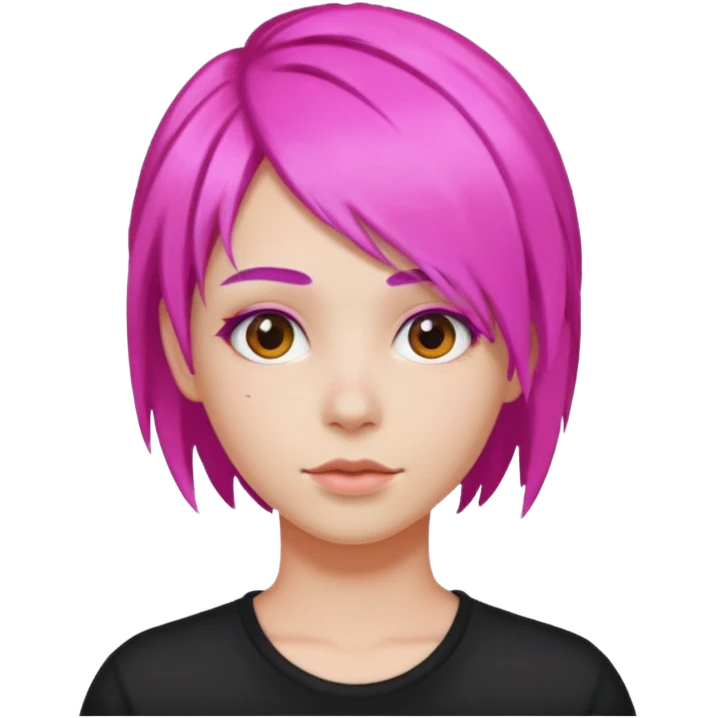 Neon Haired People 1 person emoji