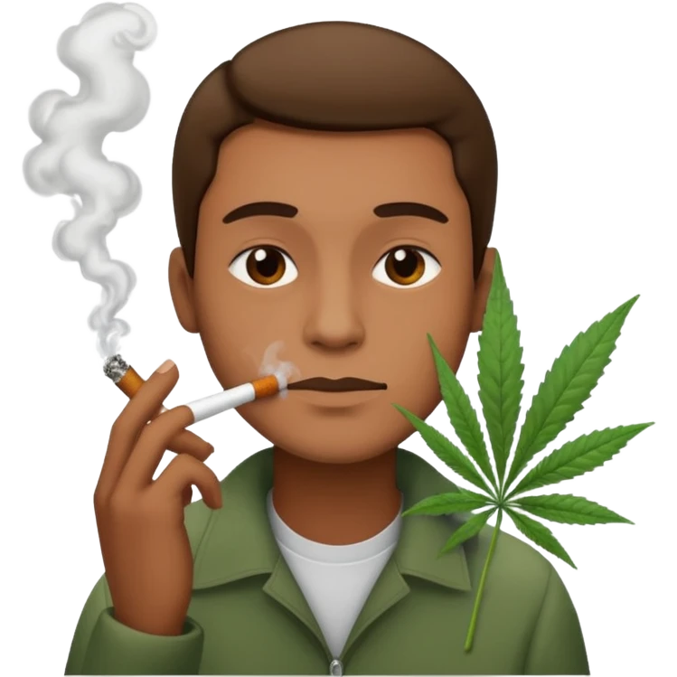 Guy smoking weed  emoji