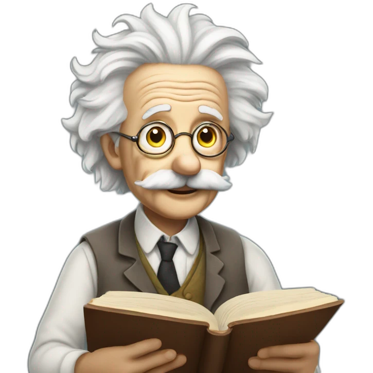 einstein-reading-book emoji