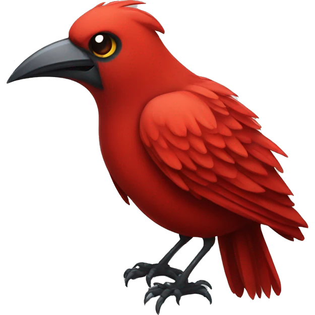 deadly red bird emoji