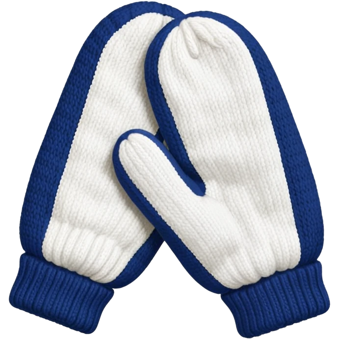 A white mittens without face emoji