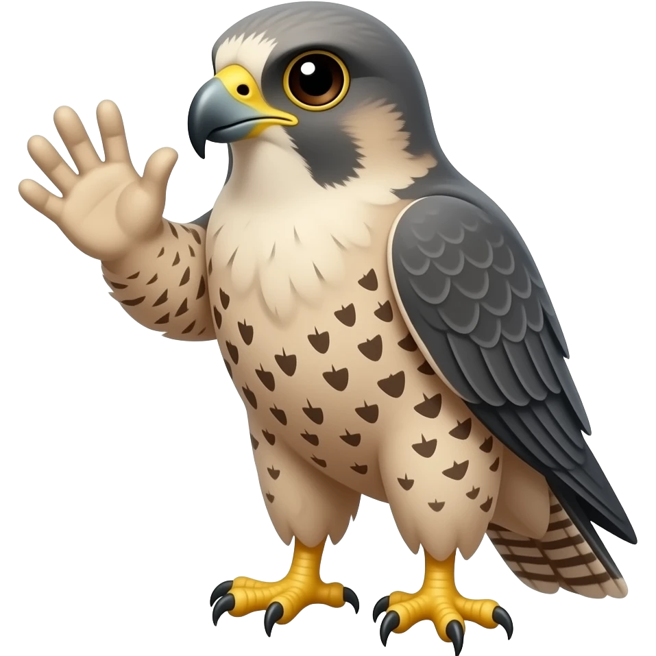 falcon waving hello emoji