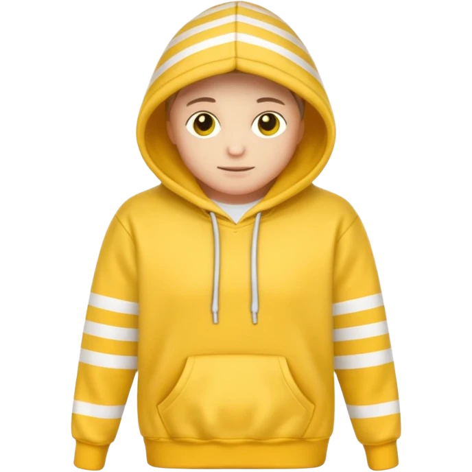 Yellow striped hoodie emoji