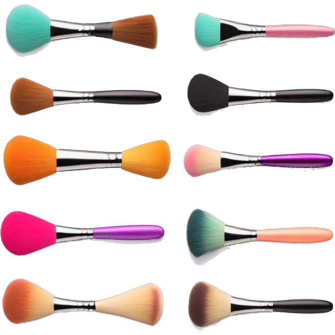 makeup brushes and palettes emoji