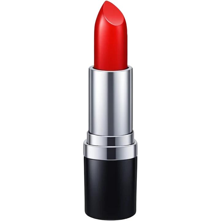 Generate a high-quality emoji of a red lipstick, realistic shape and color, smooth gradient colors, no facial features, simple white background, high-resolution.
 emoji