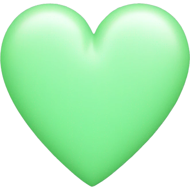 Pastel green heart  emoji