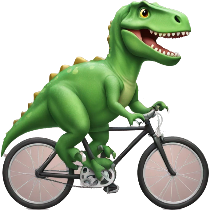 Dinosaur in bike emoji