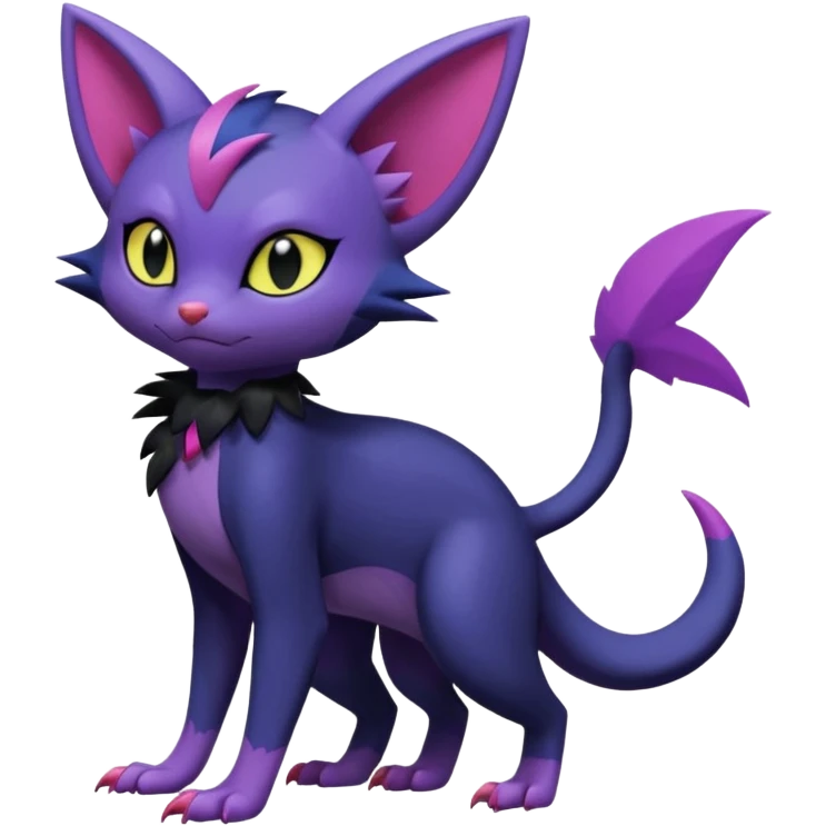 Sneasel-Purrloin-Noibat-Fakémon-hybrid-creature (full body)  emoji
