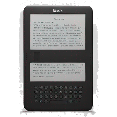 Kindle with text on screen emoji