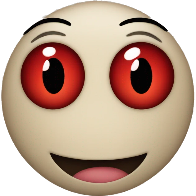 Smiley with Red eyes emoji