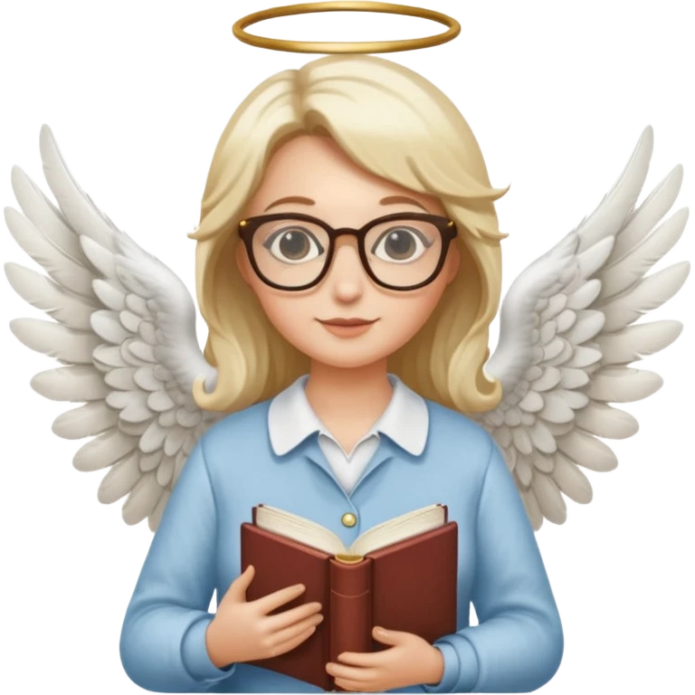 Librarian female angel emoji
