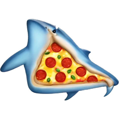 Nice shark earring pizza emoji