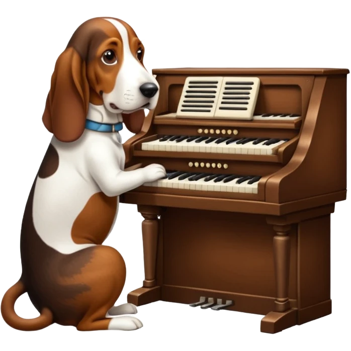 bassethound playing hammond emoji