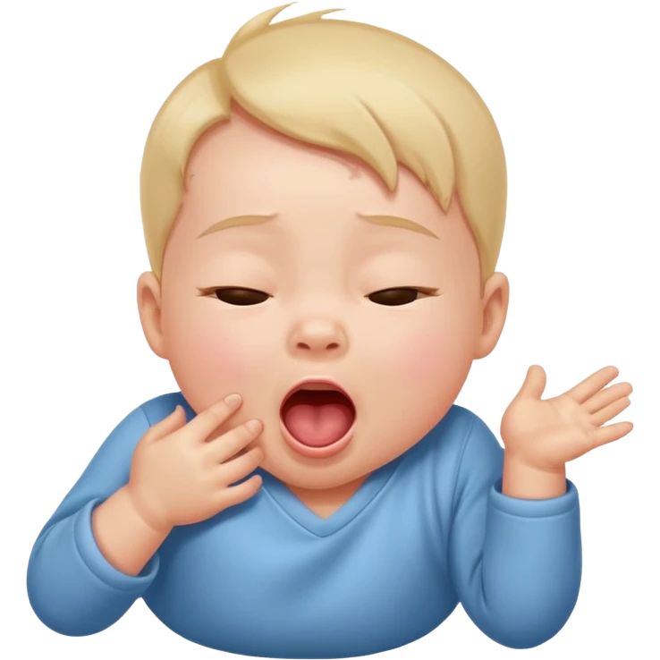A newborn baby yawning. emoji