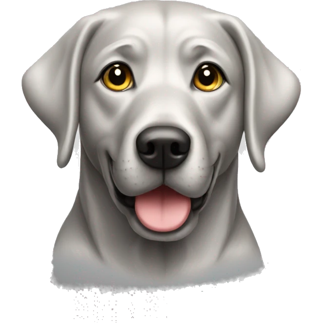 Silver lab dog  emoji