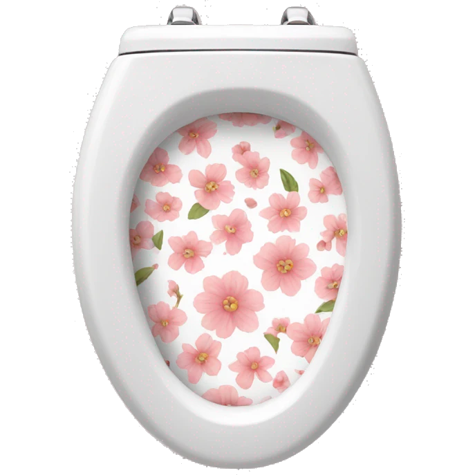 Light pink floral toilet seat  emoji