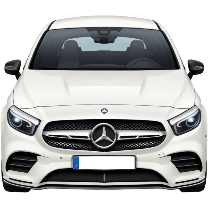 Mercedes a35 amg White black  emoji