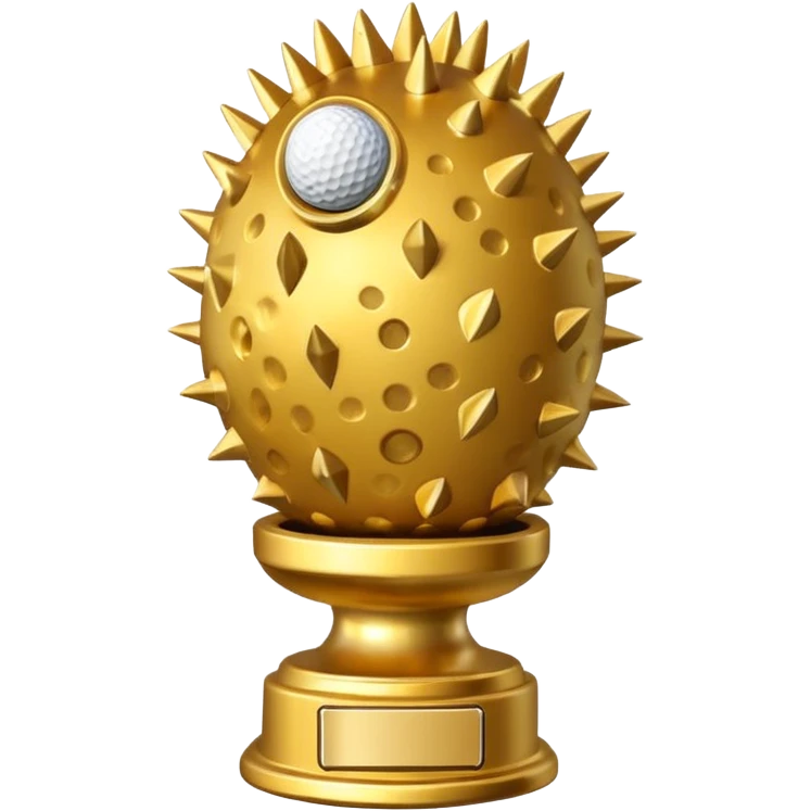 gold cactus trophy golf emoji