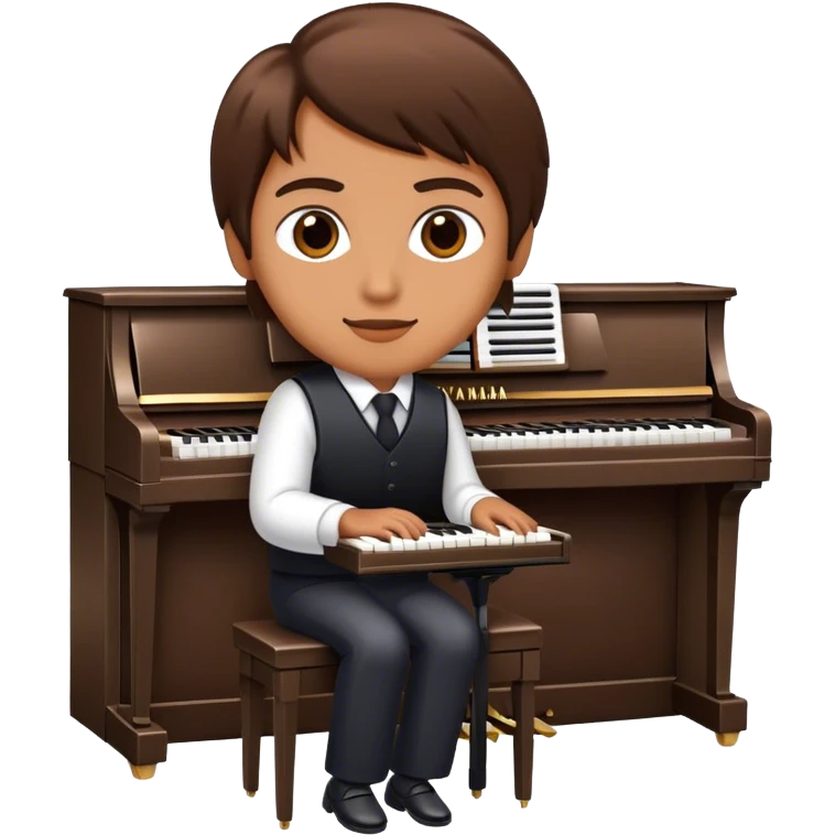 A face without a body plays the YAMAHA piano A person without a body plays the YAMAHA piano and does not understand  emoji