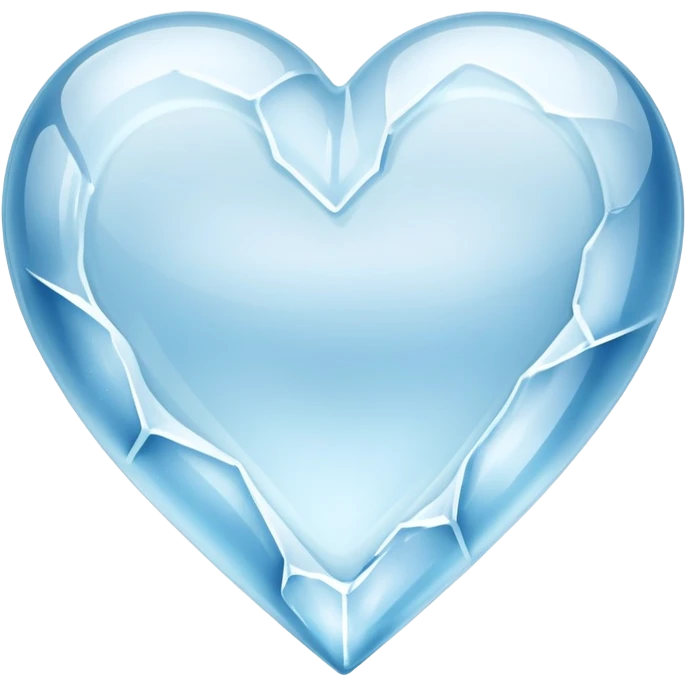 Symbol of love with ice emoji