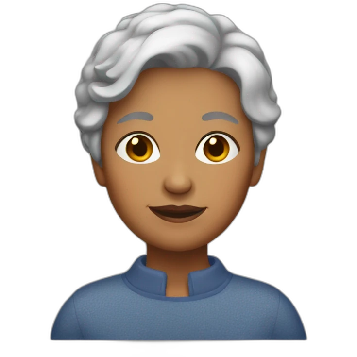 grandmother with short hair emoji