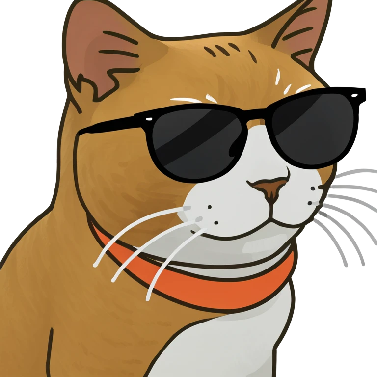 Cat with sunglasses emoji
