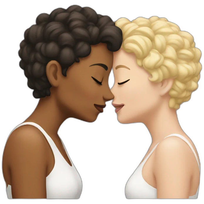 Lesbians kiss emoji