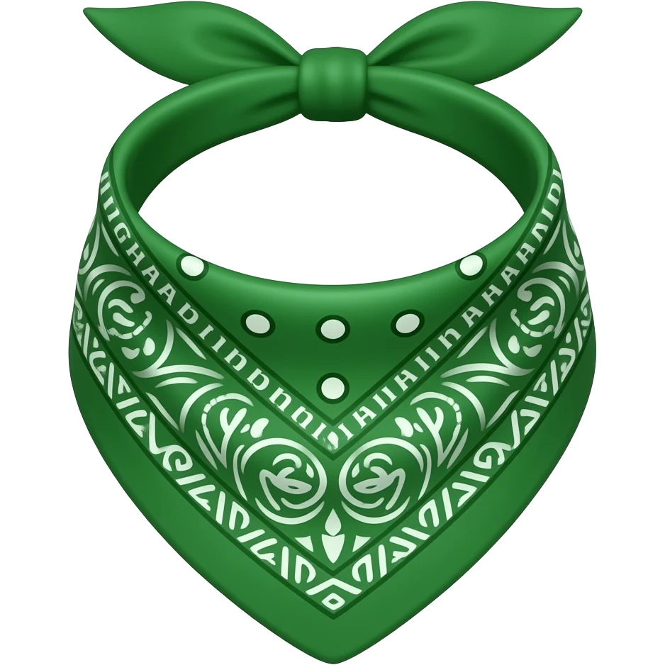 Green bandanna emoji