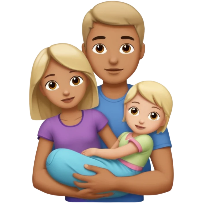 A man carrying girl in his arms  emoji