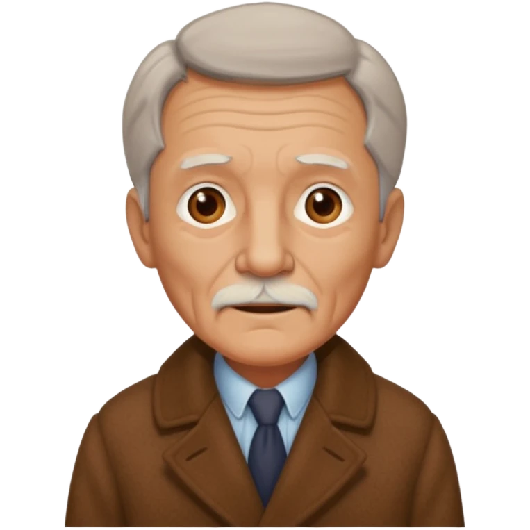 old man with vintage coat emoji