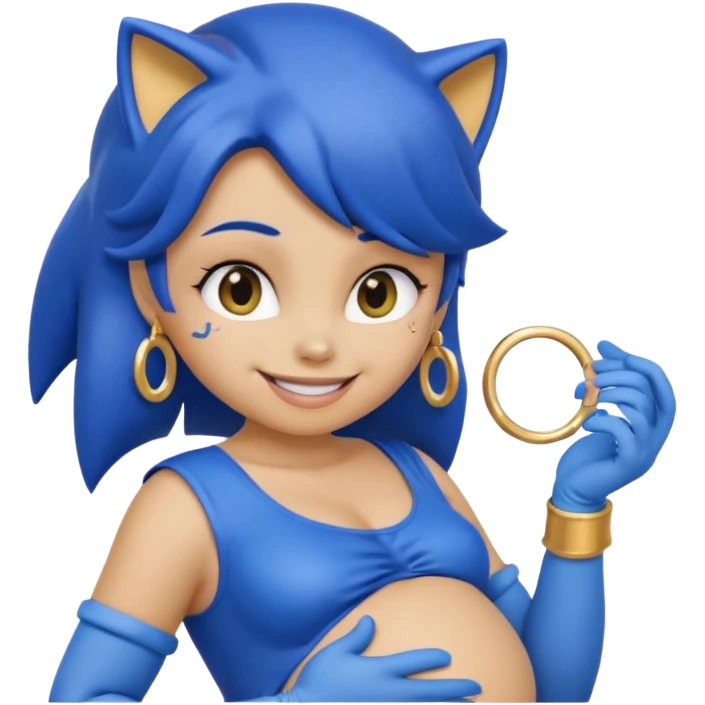 pregnant sonic emoji