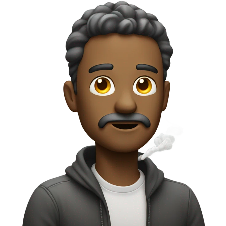 Guy blowing smoke emoji