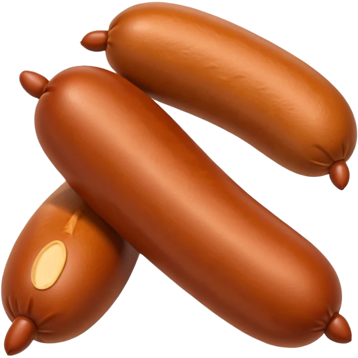 Three linked sausages.
Apple emoji style emoji