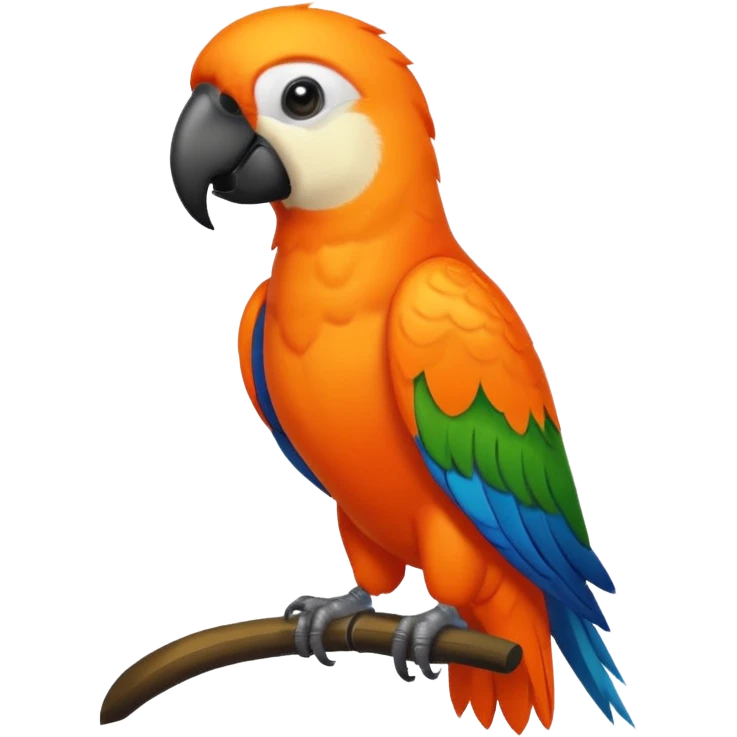An orange parrot with a black collar emoji