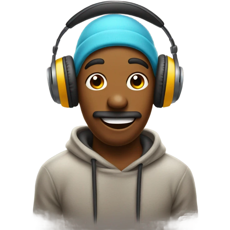 Poop with headphones emoji