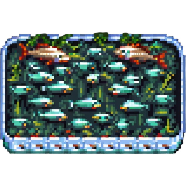 anchovies, pixel art style, pixelated, retro video game look emoji