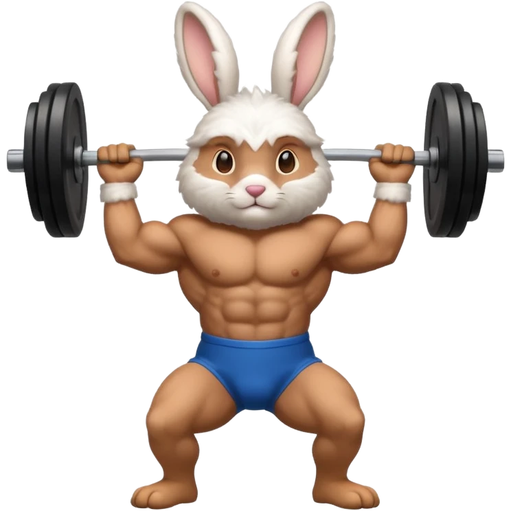  weightlifting rabbit emoji