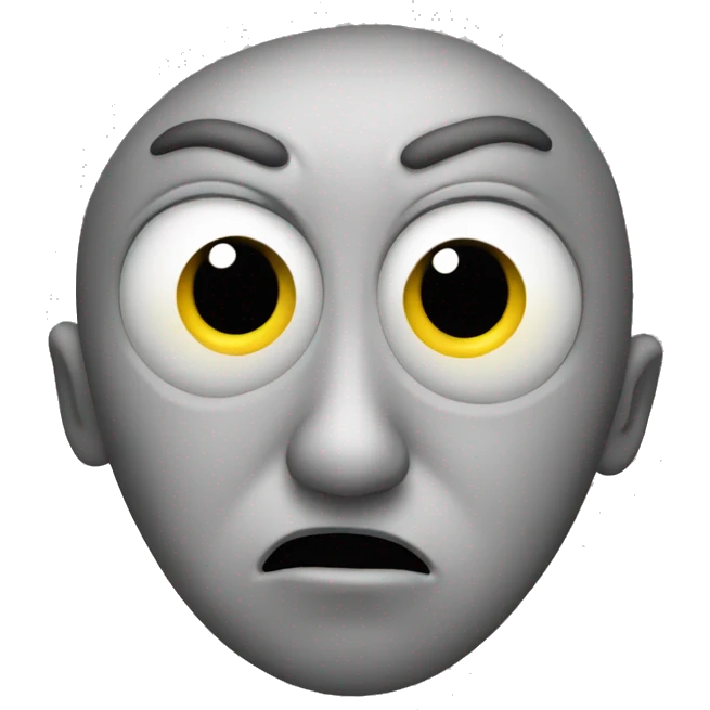 yellow face with eye twitching emoji