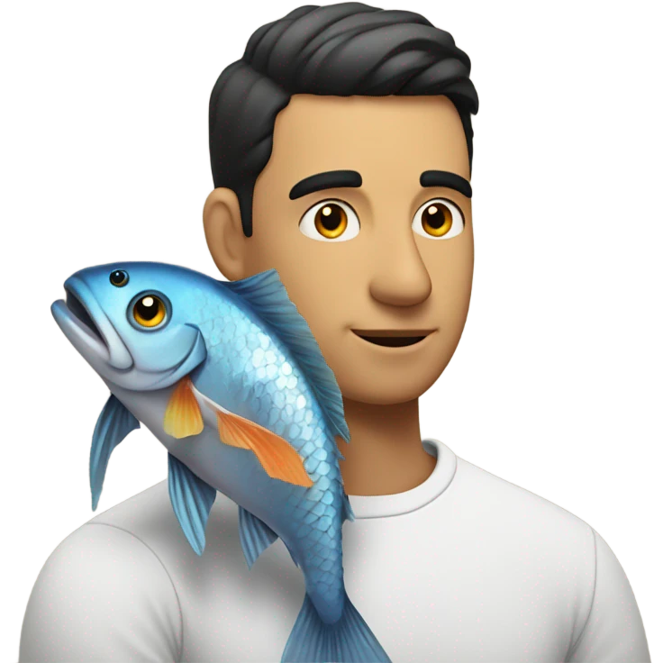 A fish on man emoji