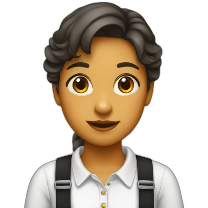 girl only with suspenders emoji
