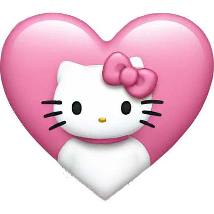 hello kitty heart emoji