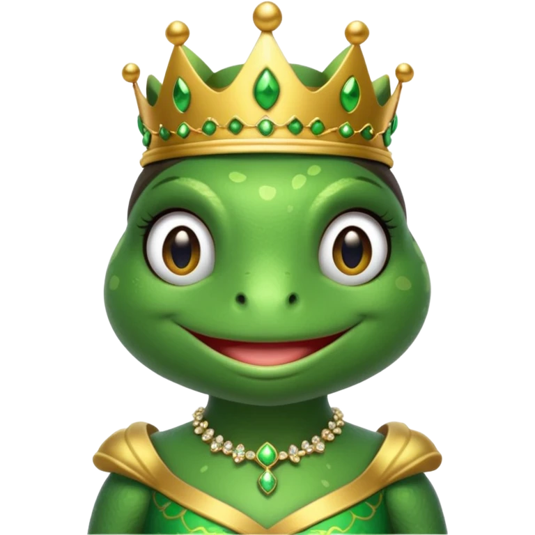 princess frog in royal outfit emoji