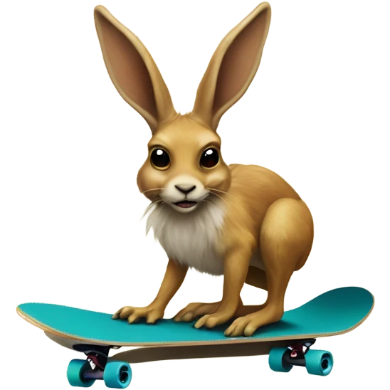 jackalope on a skateboard emoji