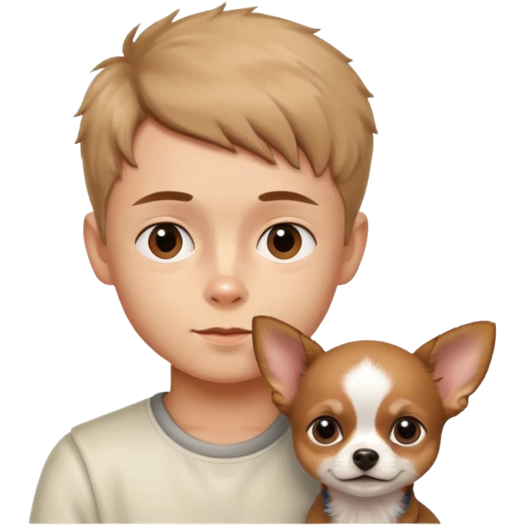 Boy with chiwawa emoji